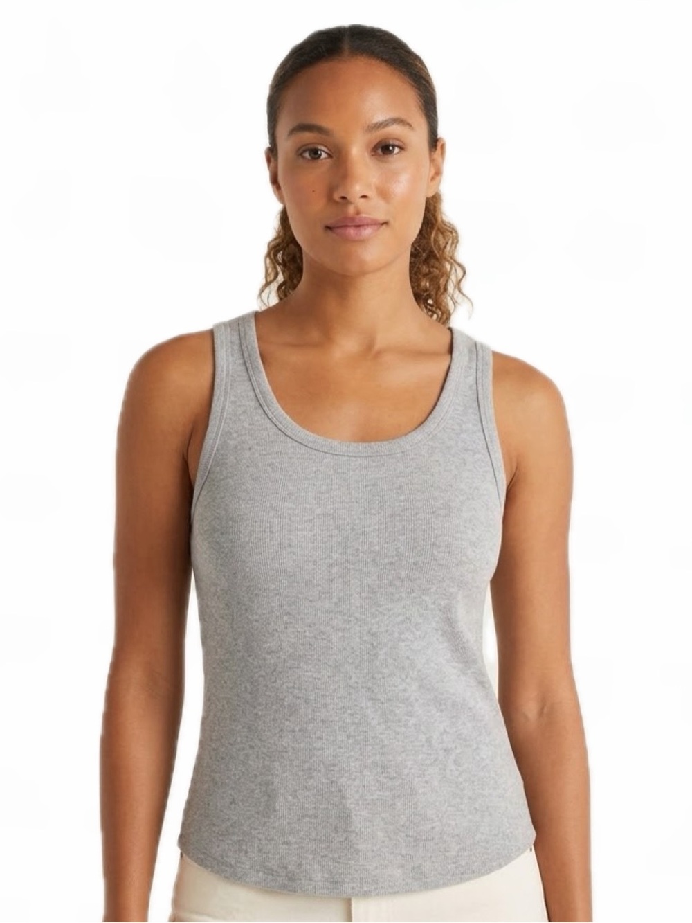 C&C CALIFORNIA WOMEN XL GRAY SCOOP NECK GRAY SLEEVELESS TANK TOP NWT